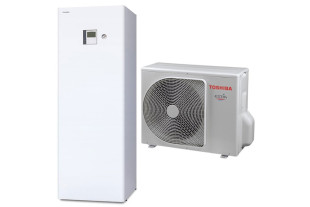 Toshiba HWT-1101HW-E / HWT-1101F21MT6W-E ESTIA All-in-One Hydrobox (R32, 1 fázis, 6 kW-os elektromos patronnal, beépített HMV tartállyal)