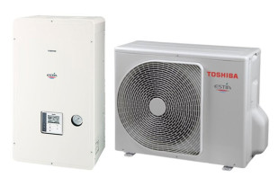 Toshiba HWS-1605H8-E / HWS-1405XWHM3-E ESTIA Hydrobox (R410a, 3 fázis, 3 kW-os elektromos patronnal)